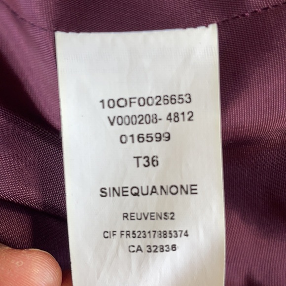 Sinequanone Burgundy Tweed Jacket NWOT - Picture 10 of 11
